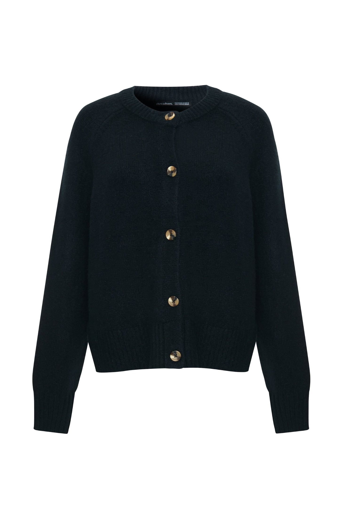 Women's Black Button Up Knitted Cardigan